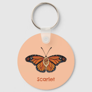 Personalisierter Monarch Butterfly im November Schlüsselanhänger