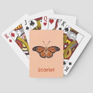 Personalisierter Monarch Butterfly im November Spielkarten