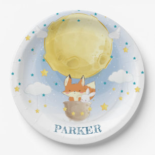 Personalisierter Mond-Luftballon Pappteller