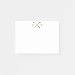 Personalisierter Mongram Green Golf Club Postit Post-it Klebezettel