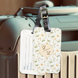Personalisierter Monogram Spring Butterfly Gepäckanhänger