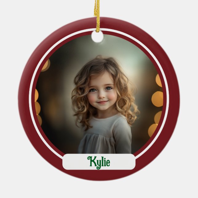 Personalisierter Monogram Weihnachtsschmuck (Hinten)