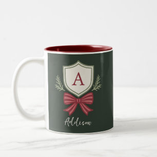Personalisierter Monogramm Anfangsbuchstabe Name S Zweifarbige Tasse