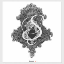 Personalisierter Monogramm Anfangskleber aus Vinyl