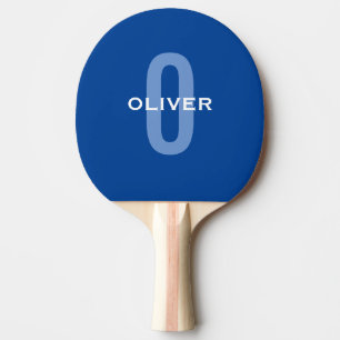 Personalisierter Monogramm blauer Name Tischtennis Schläger