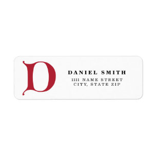 Personalisierter Monogramm-Buchstaben D - rot