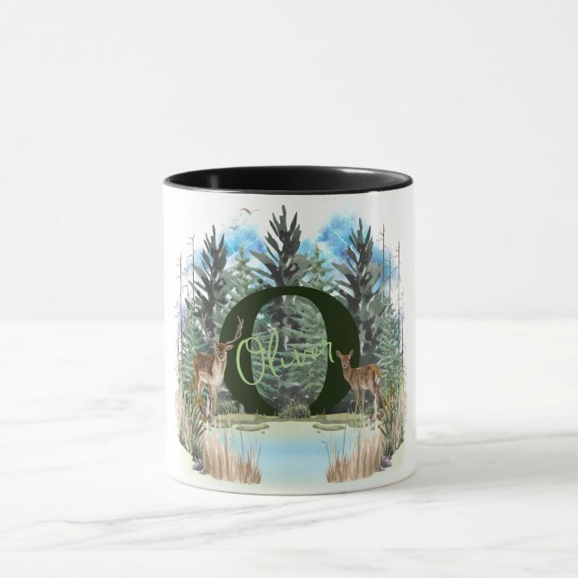 Personalisierter Monogramm-Buchstaben O Tasse (Zentrum)