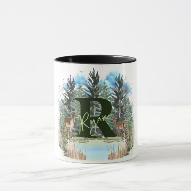Personalisierter Monogramm-Buchstaben R Tasse (Zentrum)