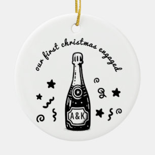Personalisierter Monogramm Erstes Weihnachten Verl Keramik Ornament