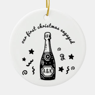 Personalisierter Monogramm Erstes Weihnachten Verl Keramik Ornament