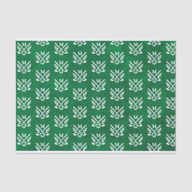 Personalisierter Monogramm-Golf Seidenpapier (Vorderseite)