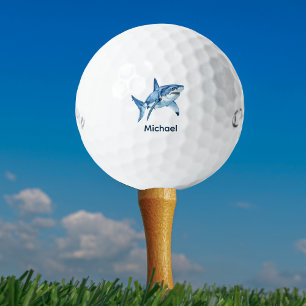 Personalisierter Monogramm-Hai Golfball