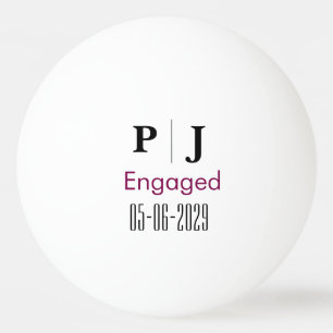 Personalisierter Monogramm-Hochzeitspingpongball Tischtennisball