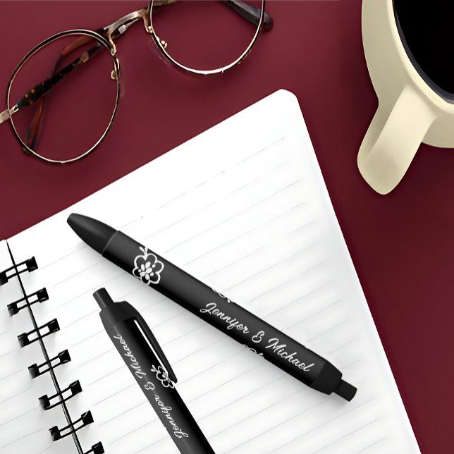 Personalisierter Monogramm-Hochzeitsstift | GASTGE Kugelschreiber (Personalized Monogram Wedding Pen | Party Favors
)