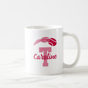 Personalisierter Monogramm-Kaffeebecher für Tennis Kaffeetasse