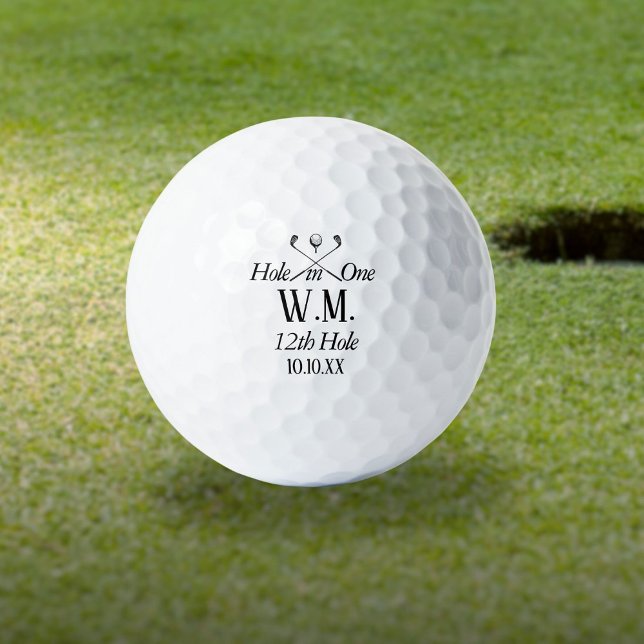 Personalisierter Monogramm-Loch in einem Golfball (Personalized Monogram Hole in One Golf Balls)