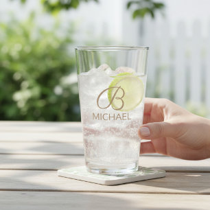 Personalisierter Monogramm-Name Elegantes Geschenk Glas
