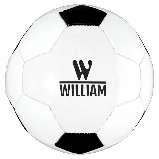Personalisierter Monogramm-Name Fußball (Vorderseite)