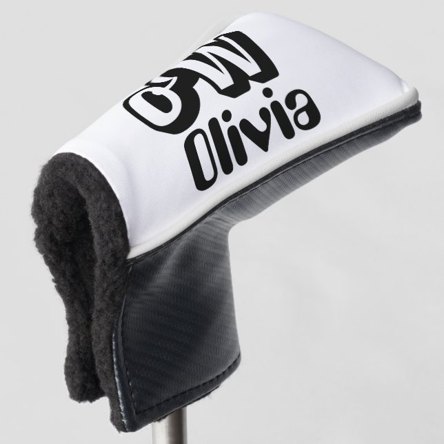 Personalisierter Monogramm-Name Golf Headcover (3/4 Vorderseite)