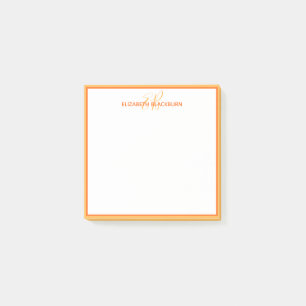 Personalisierter Monogramm-Name Minimalistisch Süß Post-it Klebezettel
