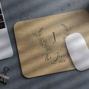 Personalisierter Monogramm-Name Mousepad