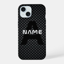Personalisierter Monogramm Name Schwarz-Weiß-Textu