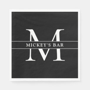 Personalisierter Monogramm-Name Serviette