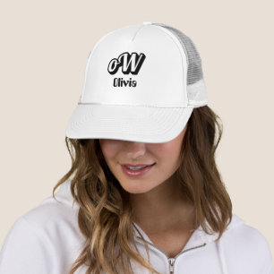 Personalisierter Monogramm-Name Truckerkappe