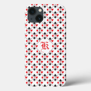 Personalisierter Monogramm-Poker-Kartenspiel-Anzug Case-Mate iPhone Hülle