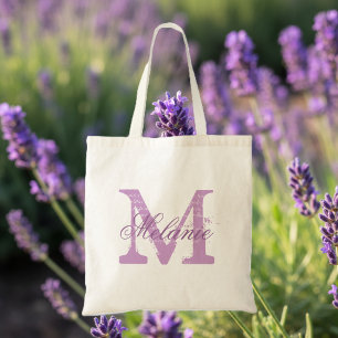 Personalisierter Monogramm Totbeutel   Lavendel li Tragetasche