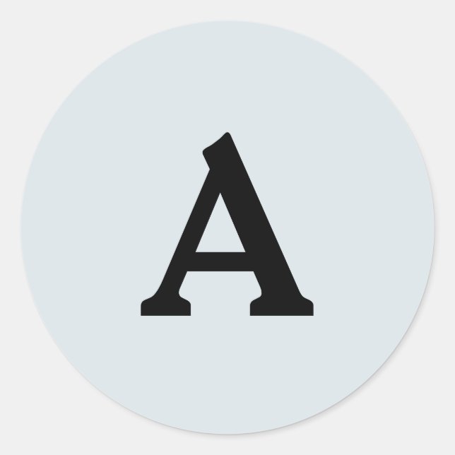 Personalisierter Monogramm-Umschlag Aufkleber (Vorderseite)
