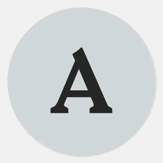 Personalisierter Monogramm-Umschlag Aufkleber (Vorderseite)