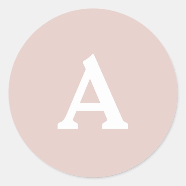 Personalisierter Monogramm-Umschlag Aufkleber (Vorderseite)
