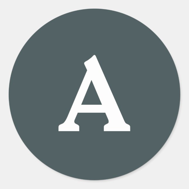 Personalisierter Monogramm-Umschlag Aufkleber (Vorderseite)