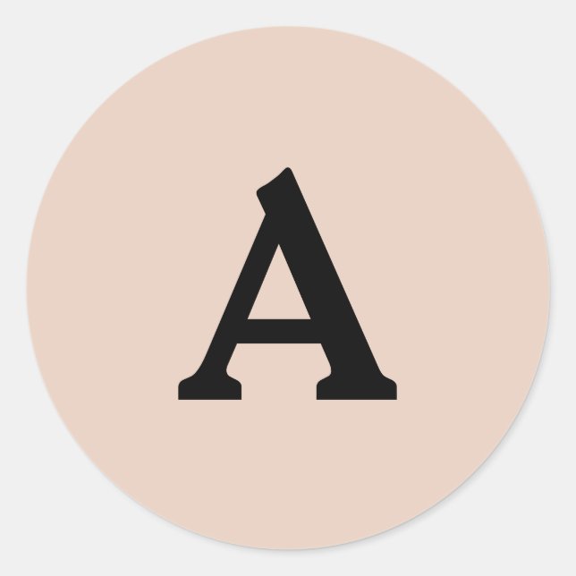 Personalisierter Monogramm-Umschlag Aufkleber (Vorderseite)