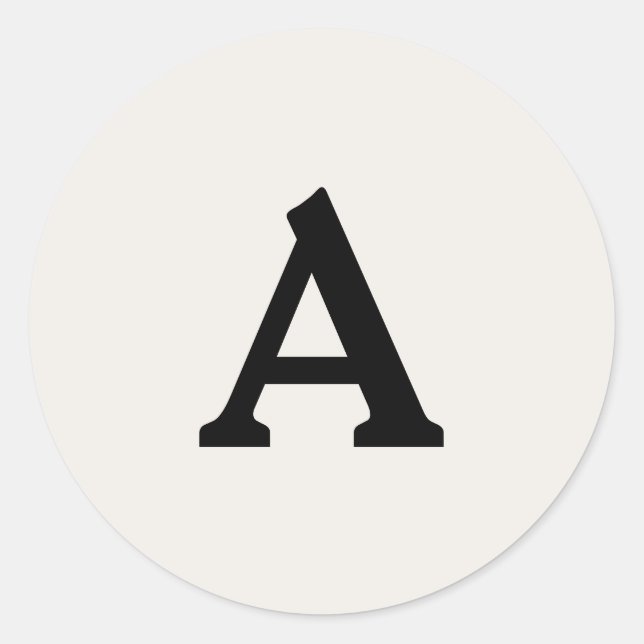 Personalisierter Monogramm-Umschlag Aufkleber (Vorderseite)