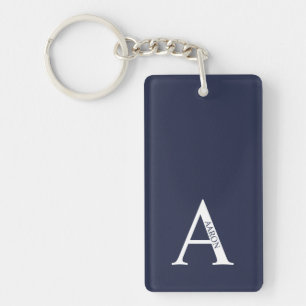 Personalisierter Monogramm- und Name-Schlüsselanhä Schlüsselanhänger