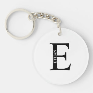 Personalisierter Monogramm- und Name-Schlüsselanhä Schlüsselanhänger