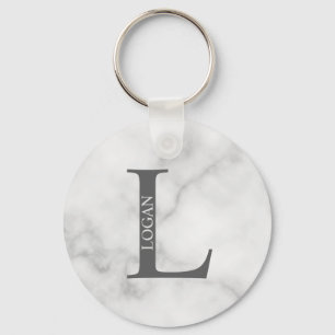 Personalisierter Monogramm- und Name-Schlüsselanhä Schlüsselanhänger