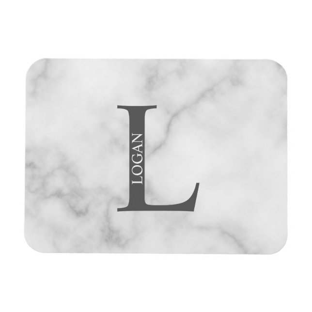 Personalisierter Monogramm- und Namensmagnet Magnet (Horizontal)