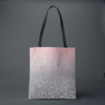 Personalisierter monogramm Vintager Glitzer glänzt<br><div class="desc">Personalisierter monogramm Vintager Glitzer glänzt pink silber gestreift schwarz</div>