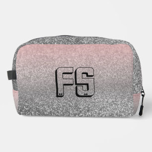 Personalisierter monogramm Vintager Glitzer glänzt Waschbeutel