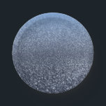 Personalisierter monogramm Vintager Glitzer leucht Pappteller<br><div class="desc">Personalisierter monogramm Vintager Glitzer strahlt blau silber Konfetti</div>