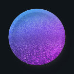 Personalisierter monogramm Vintager Glitzer-Schien Pappteller<br><div class="desc">Personalisierter monogramm Vintager Glitzer glänzt blau,  lila,  blau Glitzer,  silber Konfetti</div>