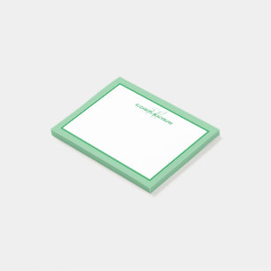 Personalisierter monogrammierter Name Minimalistis Post-it Klebezettel