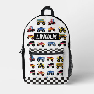 Personalisierter Monster-Truck-Kinder-Rucksack Bedruckter Rucksack