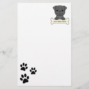 Personalisierter Mops Briefpapier