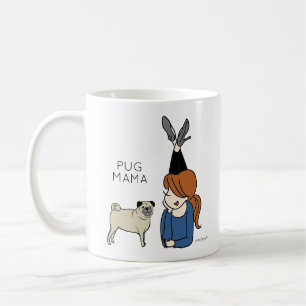 Personalisierter Mops Mama-Kaffee-Tasse Kaffeetasse