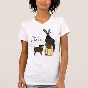 Personalisierter Mops Mama T - Shirt