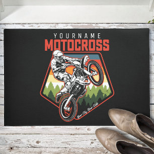 Personalisierter Motocross Racing Dirt Bike Trail Fußmatte